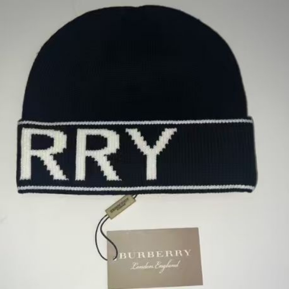 Burberry Logo Knit Beanie Black - Picture 2 of 4
